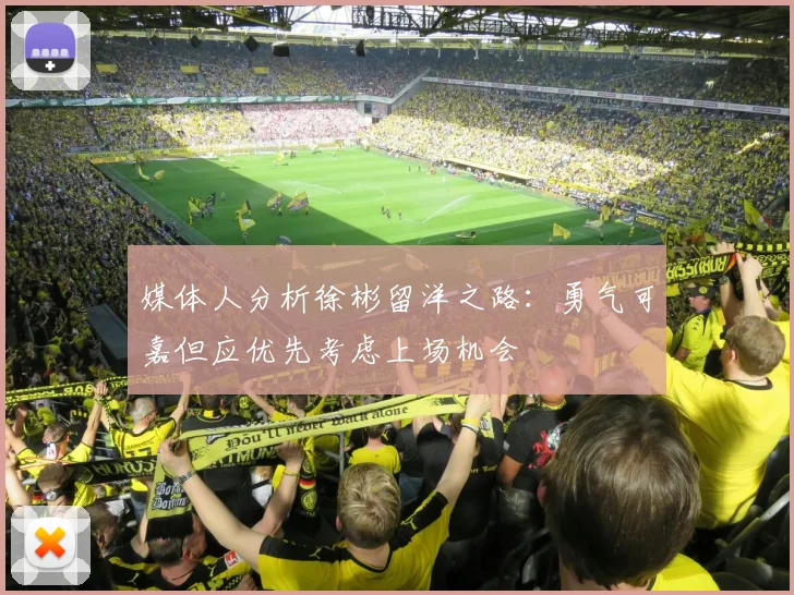 媒体人分析徐彬留洋之路：勇气可嘉但应优先考虑上场机会